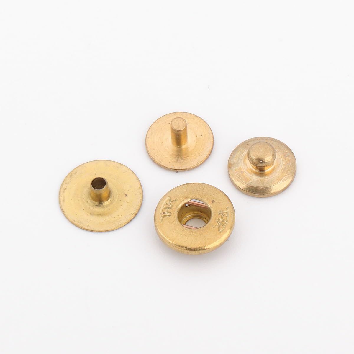 Amazon.co.jp: 日本製真鍮生地 バネホック 隠し頭 挽物タイプ 10